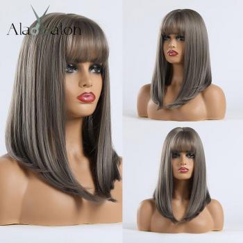 Peluca Bob Resistente al Calor Ombre para Mujeres