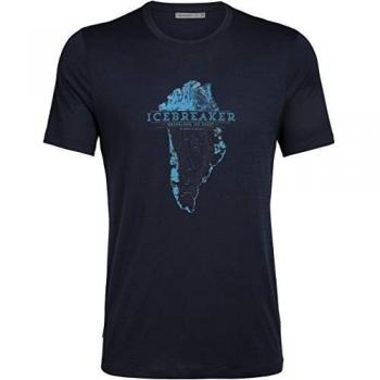 Icebreaker Herren Kurzarm-T-Shirt Tech Lite, Greenland Crest, blau, XXL