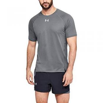 Under Armour Maglietta a Maniche Corte Qualifier Uomo Pitch Gray L
