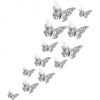 Set Mariposas Pared 12 piezas DIY