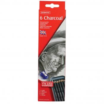 Set Artistico Derwent Charcoal – 6 Matite in Scatola Protettiva