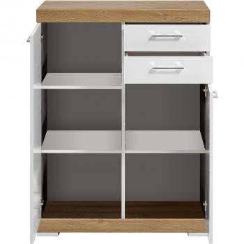 Sorrento Buffet 80X49,9X109 cm, Rovere Spazzolato, Bianco Nobilità