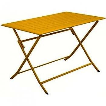 Proloisirs 110x70 cm Jaune Table de jardin