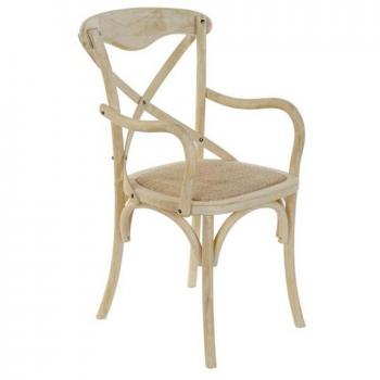 Silla Blanca y Colorida DKD Home Decor – Dimensiones 55x57x92 cm