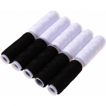 Fil à coudre polyester pour machine et main (10 bobines)