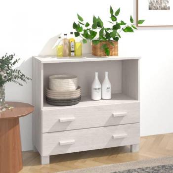 Aparador de pino blanco TORANA 85x35x80 cm