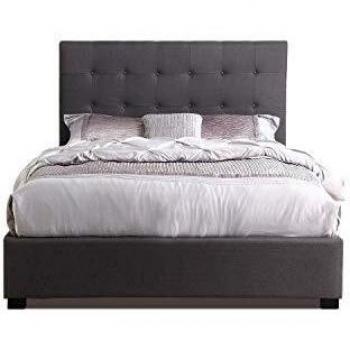 Intense Deco Lit 140 cm Coffre Layton Tissu Gris