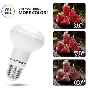 Set di 5 lampadine LED 9W E27 Aigostar R63 6400K 790 Lumen luce bianca fredda angolo 170°