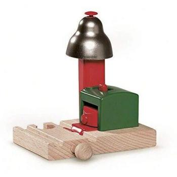 BRIO World Wooden Railway Train Set Magnetic Bell Signal