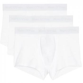 Marc O'Polo Herren Basic Trunk 3er-Pack Weiß Baumwolle Größe L