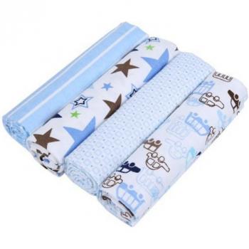 4PCS Printed Baby Crib Sheets 102*76cm
