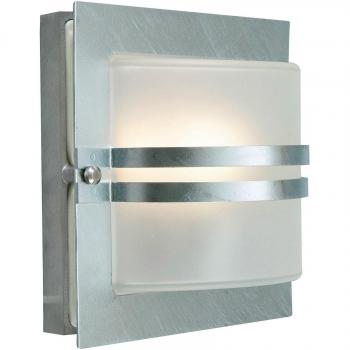 Bern 1 Light Outdoor Wall Light Galvanised IP65 E27
