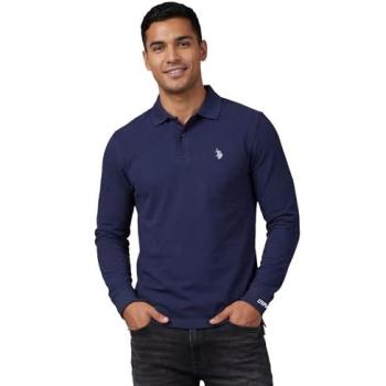 US POLO Heren Shirt Katoen-Elastaan Langmouwen