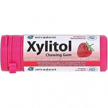 Miradent Xylitol Kaugummi Erdbeere, Zahnpflege, 30 g