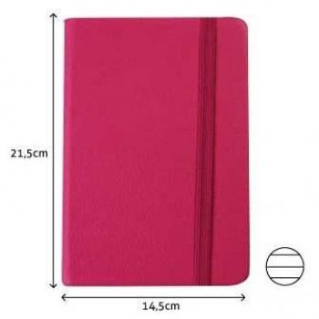 Caderno Pautado Rosa 21,5x14,5cm 116 Fls