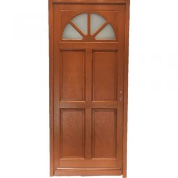 Puerta de entrada Ferji, 215x90 cm, Empuje Izquierdo, Madera y Cristal