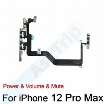 Câble d'alimentation flexible avec bouton muet pour iPhone 12 Pro, 12 Pro Max, mini