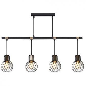 ARGUSTO Metall Pendelleuchte schwarz matt, 4x E27
