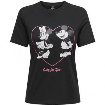 ONLY Casual Tee „Mickey & Minnie“ – Regular Fit, Obermaterial 100 % Baumwolle