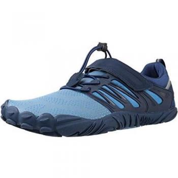 Whitin Männer-Damen Fivefinger Trail-Laufschuh – Minimalistischer Barfußstil – Blau, Größe 40