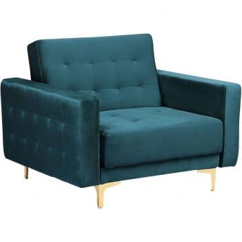 Polyester Chesterfield Sofa‑Sessel Beliani Aberdeen – Donkergrau