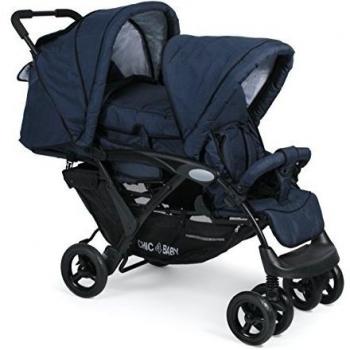 CHIC 4 BABY Geschwisterwagen Duo, Jeans navy, blau
