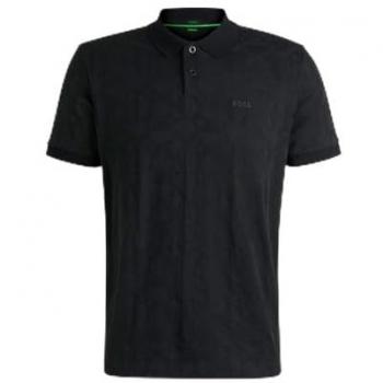 Polo en Coton Noir BOSS Homme Manche Courte
