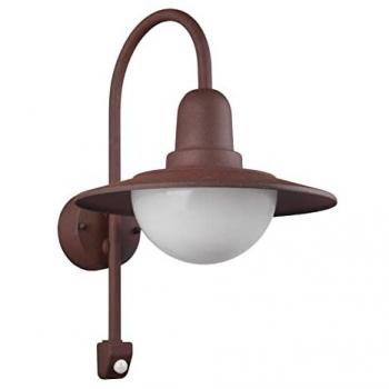 Applique extérieure métal Trio Lighting Norman E27 Détecteur Marron