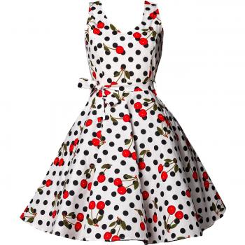 Abito donna Belsira medio swing nero e bianco