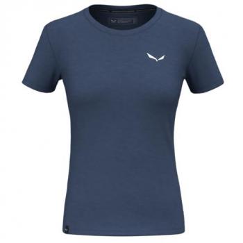 Maglietta Donna Salewa Eagle Minilogo in Merino a Maniche Corte, Denim Scuro, Taglia XL