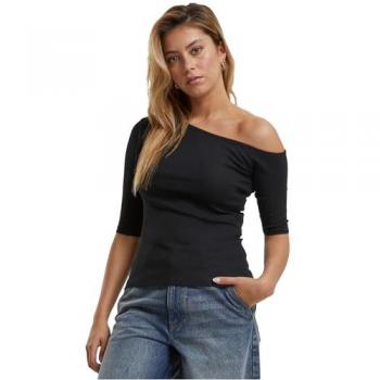 Blusa Sfilata Urban Classics Donna Nero Asimmetrica