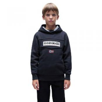Sudadera infantil Napapijri Burgee en negro y blanco