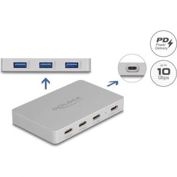 DELOCK Hub USB 3.1, 7 Puertos, 3x USB-C y 4x USB-A