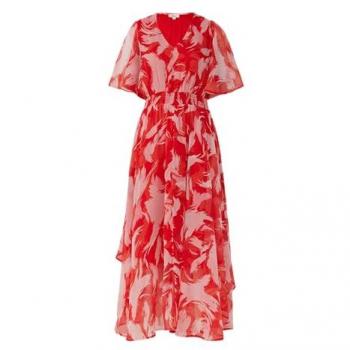 S.Oliver Rotes Maxikleid für Frauen Größe 36