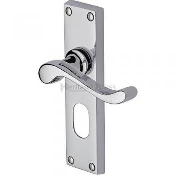 Polished Chrome Oval Profile Door Handle Set of 2