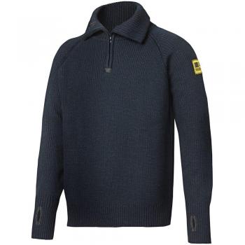 Snickers 2905 Halzip Wollpullover Größe XL Marineblau