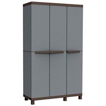 Armadio plastica Terry 102A C Rattan Grigio e Tortora 1002812