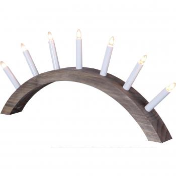 Arc Éclatante Aura – 7 Bougies E10 en Bois Marron
