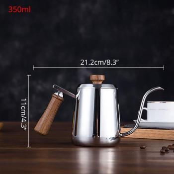 Gooseneck Tea Kettle, Wooden Handle, 304 Stainless Steel, 350/600ml