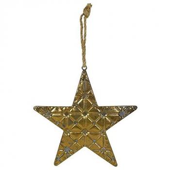 Vintage Hängedeko Weihnachtsstern aus Metall 28cm