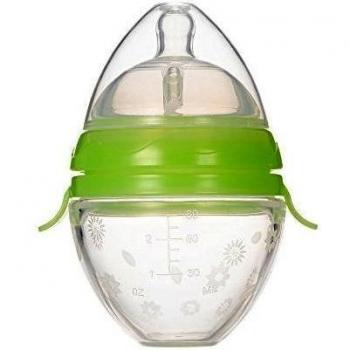 Biberón Anself 80ml, Silicona Sin BPA, Anti-golpes