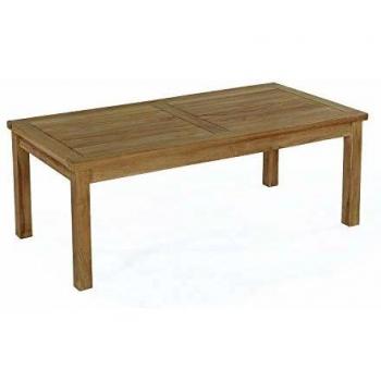 Table Basse Rectangulaire en Teck Durable 120 x 60 cm