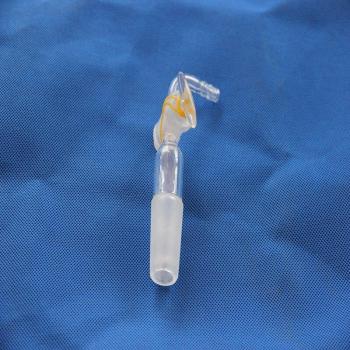 Glass Lab Adapter 90 Degree with Stopcock and Hose Connection, 24/40 Joint