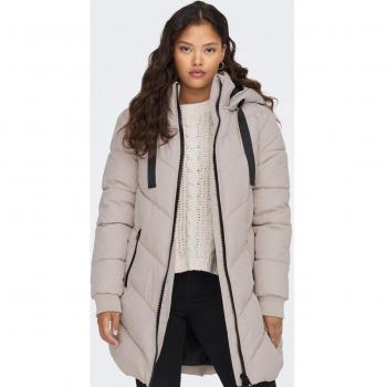 Giacca imbottita JDY Skylar con cappuccio greige