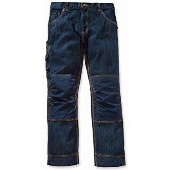 Unbekannte Kniebesatz-Jeans, blau, Gr. 48