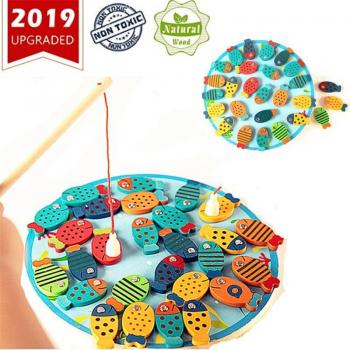 Wooden Fishing Game Toy for Toddlers