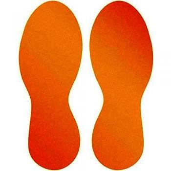 Durable 104704 Simbolo da Pavimento Impronta, Adesivo Rimovibile, per Aree Interne, Destra/Sinistra