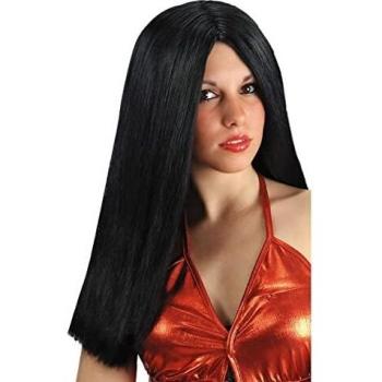 Parrucca Donna Lunga Nera Carnival Toys