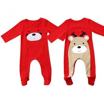 Tenue de Noël bébé avec motif ours