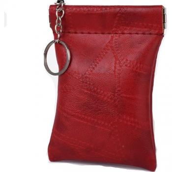 Women's PU Leather Coin Purse with Keychain